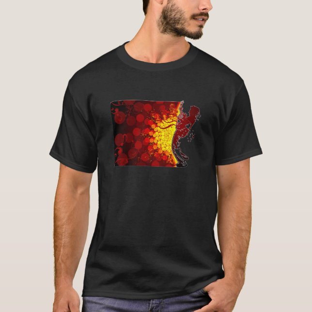 kall bakgrund för tryck för tee shirt (Framsida)