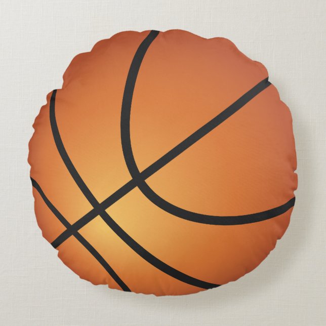 Kall basketbasketboll rund kudde (Framsidan)