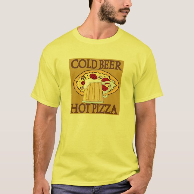 Kall Beer, Hett Pizza Tee Shirt (Framsida)