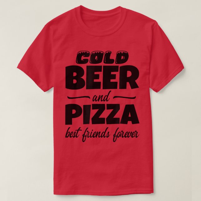 Kall Beer & Pizza Best Friends For Lung Commo T Shirt (Design framsida)