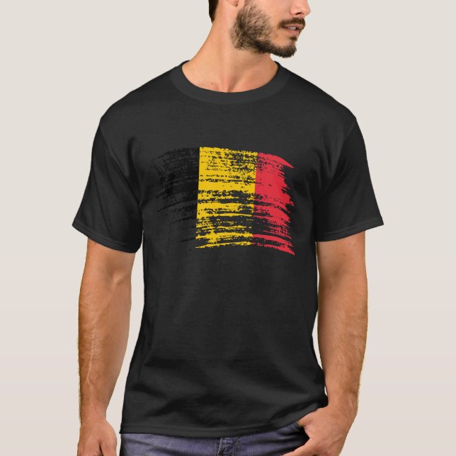Kall belgisk flaggadesign tee (Framsida)