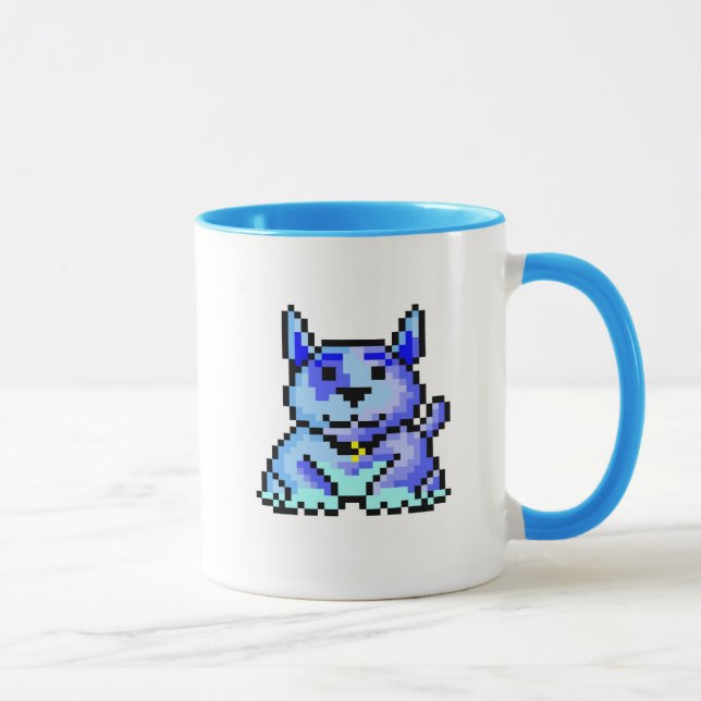 Kall blåttPIXELhund Mugg (Höger)