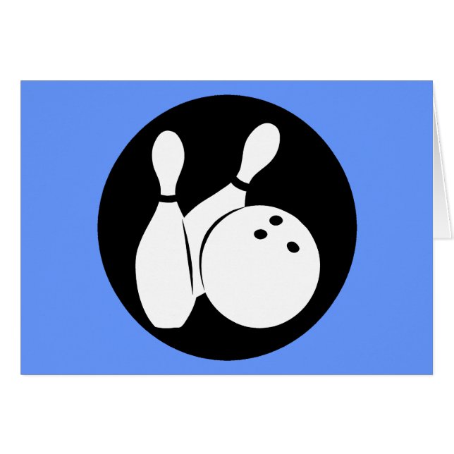 Kall bowling hälsningskort (Framsidan Horizontal)
