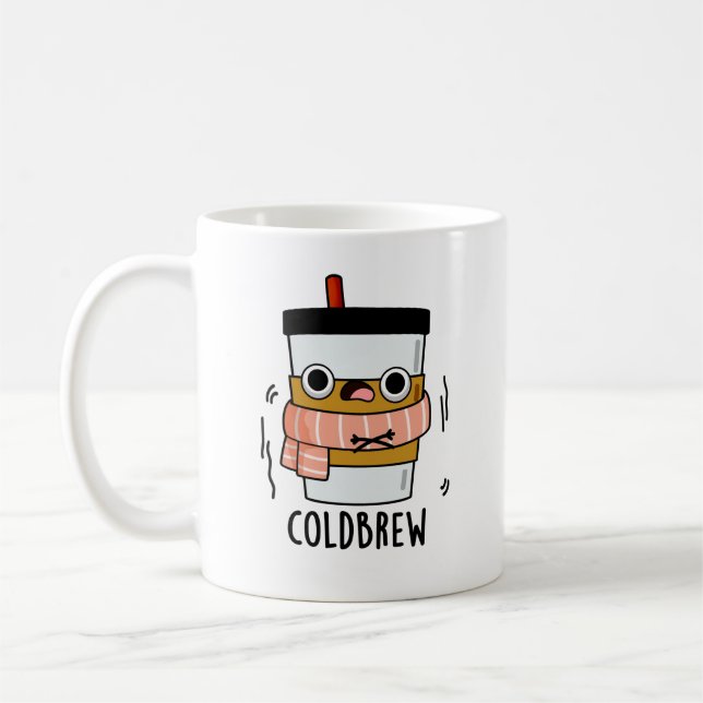 Kall Brew Funny Freezing Coffee Pun Kaffemugg (Vänster)