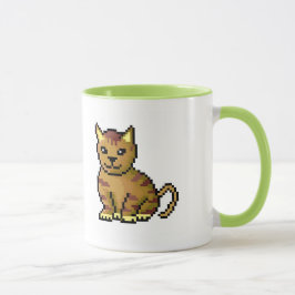 Kall brun PIXELtabby katt Mugg