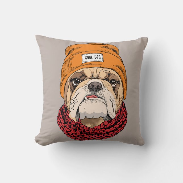Kall bulldogg kudde (Framsida)