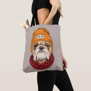 Kall bulldogg tygkasse