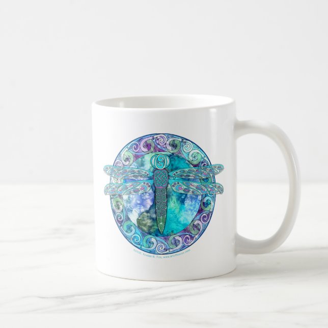Kall Celtic slända Kaffemugg (Höger)