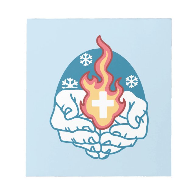 Kall Change, Faith's Fire - Motivational Christian Anteckningsblock (Framsida)