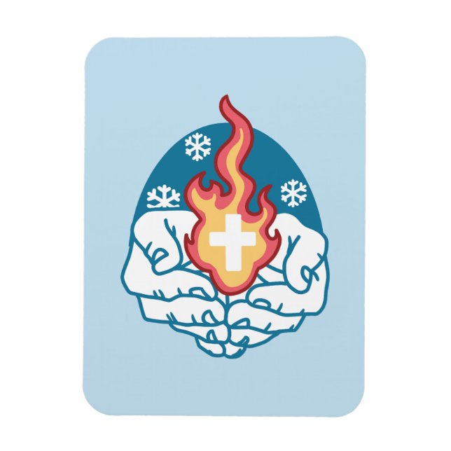 Kall Change, Faith's Fire - Motivational Christian Magnet (Vertikal)