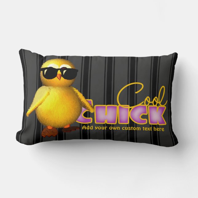 Kall chickpersonlig lumbarkudde (Framsida)