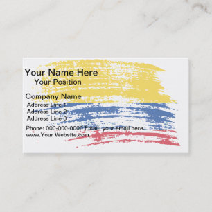 Kall colombiansk flaggadesign visitkort
