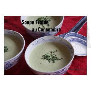 Kall Cucumber Soppa Hälsningskort