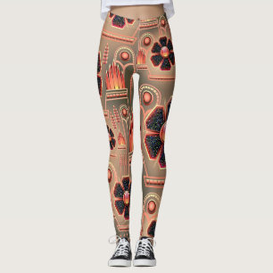 Kall damasker för Steampunk typmönster Leggings