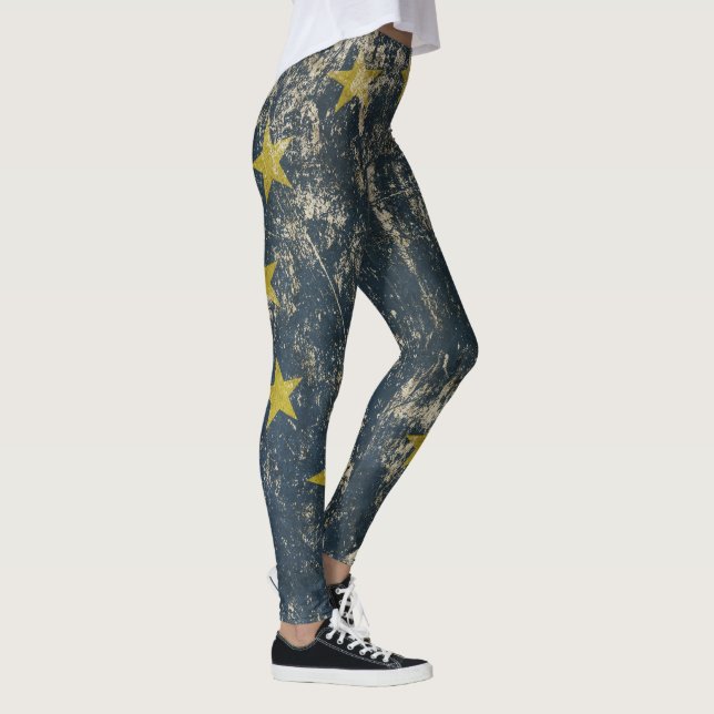 Kall damasker med vintageflagga av EG Leggings (Höger)