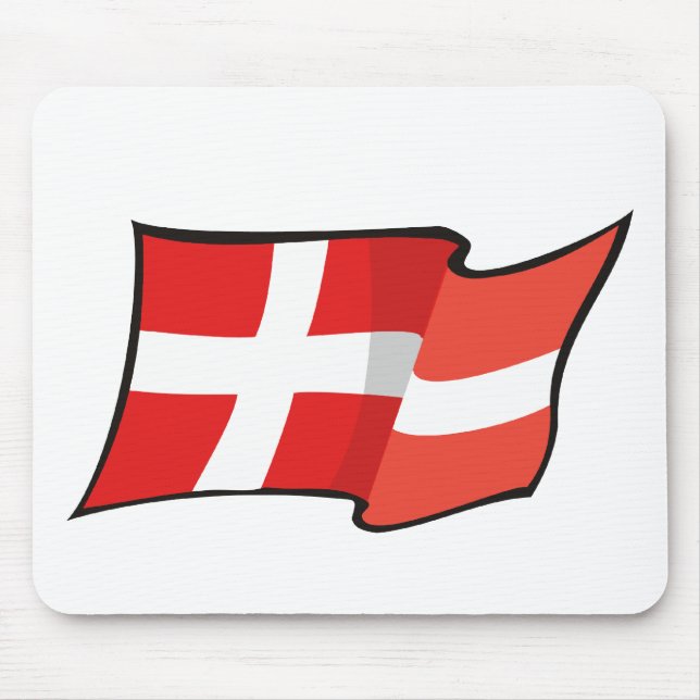 Kall Danmark flagga Musmatta (Framsidan)