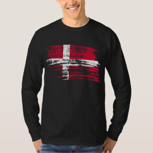 Kall danskaflaggadesign tröja