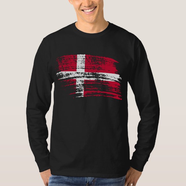 Kall danskaflaggadesign tröja (Framsida)
