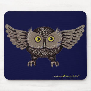 Kall design för ugglagrafikmousepad musmatta