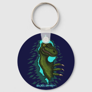 Kall design för velociraptordinosaurkeychain nyckelring
