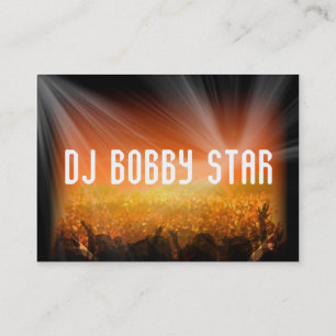 kall dj slösar dansfolkmassavisitkorten visitkort