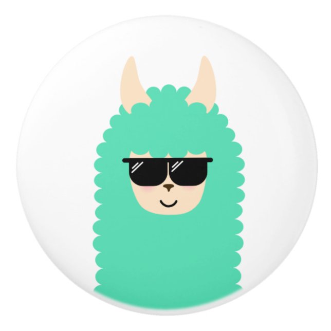 Kall Emoji Llama Knopp (Framsidan)