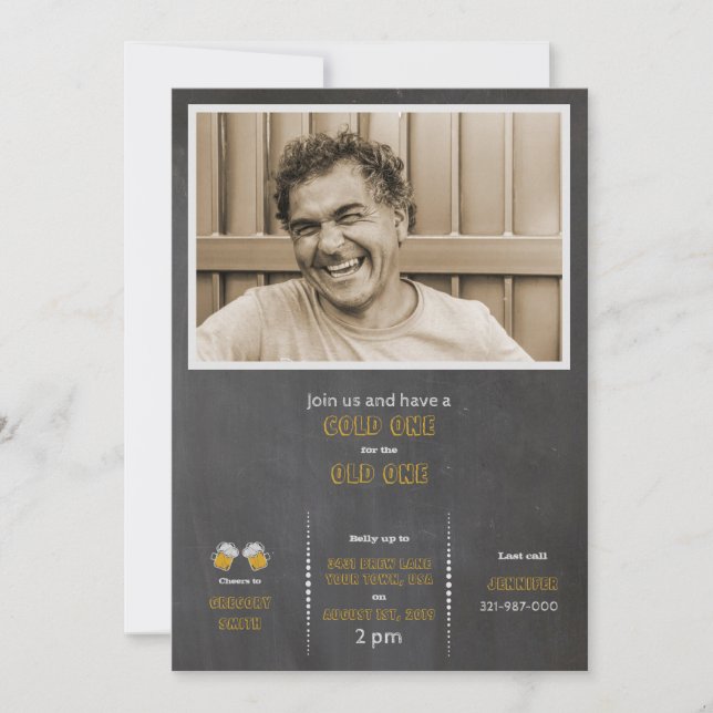 Kall en för den gammala inbjudningar (Framsida)