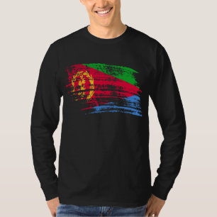 Kall eritreansk flaggadesign tee shirt