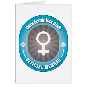 Kall feministklubb hälsningskort