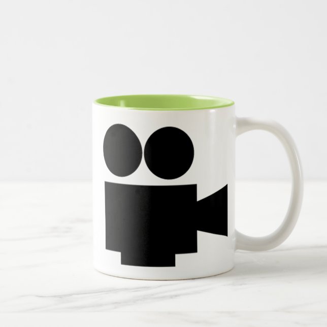 Kall filmkamera; Videoen filmar Två-Tonad Mugg (Höger)