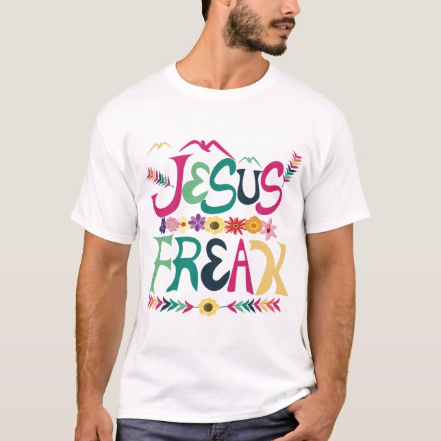Kall för manar Jesus T-tröja - Jesus freak T Shirt (Framsida)