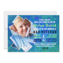 KALL för Mitzvah för FOTOCOLLAGEpub inbjudan