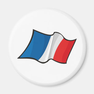Kall frankrikeflagga magnet