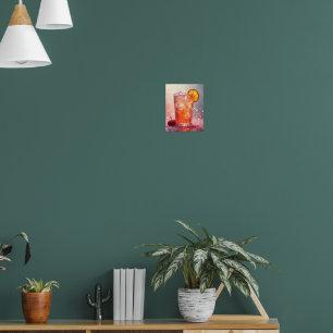 Kall, fyrkantig dryck poster