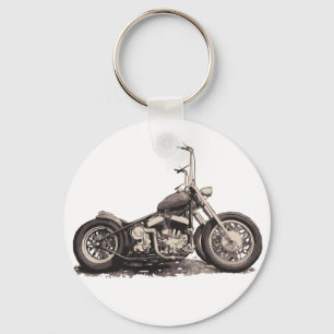 Kall gammal Motorbike Nyckelring