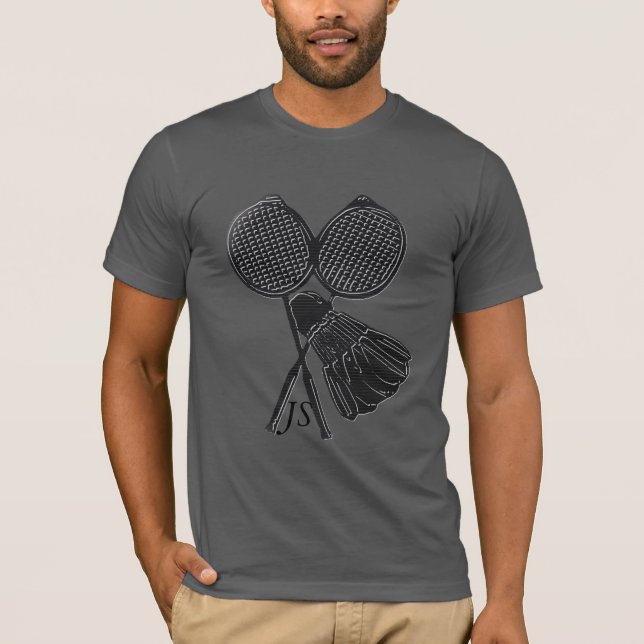 Kall gåva för personlig för Badmintonspelare Tee Shirt (Framsida)