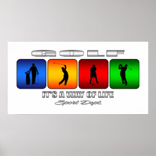 Kall Golf är det en livsföring Poster