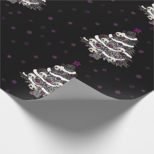 Kall Goth design med träd och döskallar Presentpapper