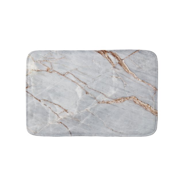 Kall Grå Guld Marmor, Granit, Stentextur Badrumsmatta (Framsidan)