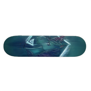 Kall grafittiunicornskateboard skateboard bräda 21,5 cm