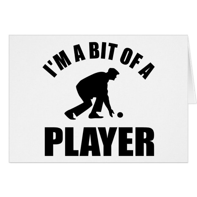 Kall gräsmatta som bowlar design hälsningskort (Framsidan Horizontal)