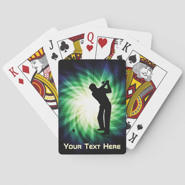 Kall grön Golf Kortlek (Baksidan)