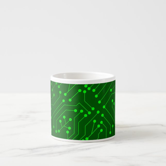 Kall grönt går runt stiger ombord design espressomugg (Framsidan)