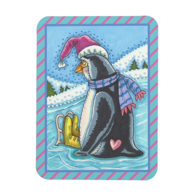 KALL GRUND WARM HEART PENGUIN CHRISTMAS MAGNET (Vertikal)