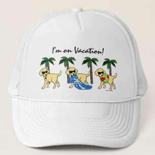 Kall gul Labradors tecknad Keps