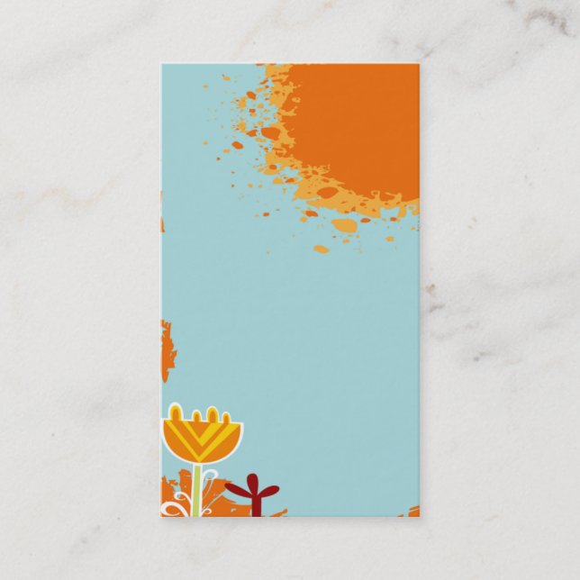 kall gullig färgrik visitkortmall visitkort (Framsida)