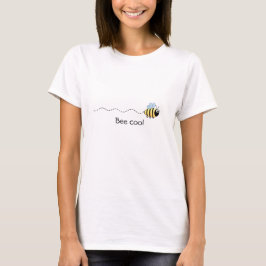 Kall gulliga bitecknadkvinna skjorta t-shirt