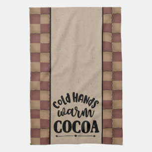 Kall Händer Warm Cocoa - Primitiv Stil Kökshandduk