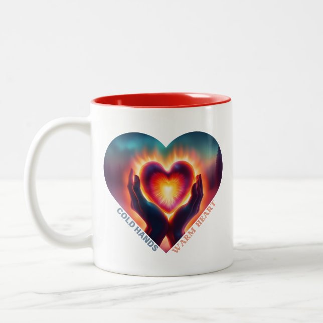 Kall Händer Warm Heart Två-Tonad Mugg (Vänster)