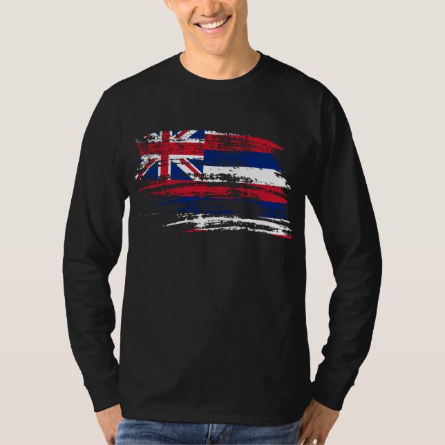 Kall hawaiansk flaggadesign t-shirt (Framsida)
